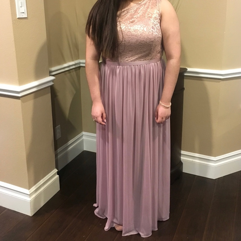 David bridal dress rose gold! Size 18